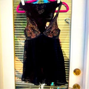 VS bling sheer babydoll set